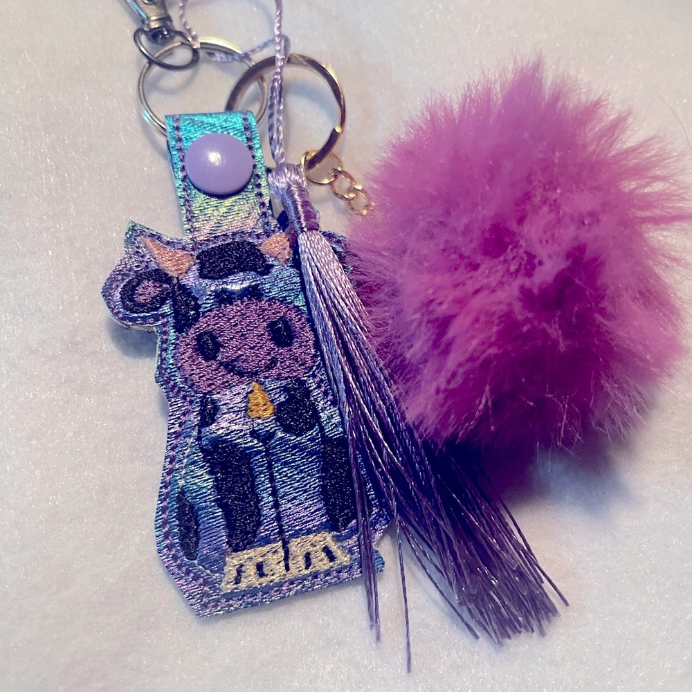 Cow keychain